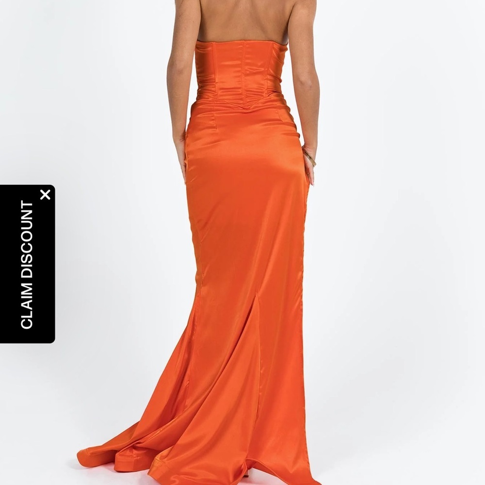 NWT Princess Polly Tyree Strapless Maxi Dress Orange size 8 - Picture 13 of 13